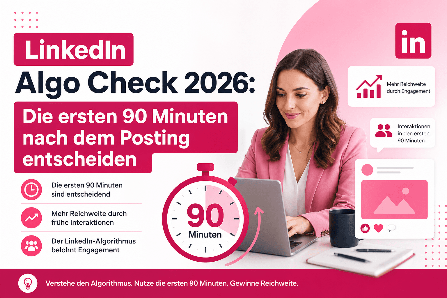 LinkedIn Algo Check 2026: Die ersten 90 Minuten nach dem Posting entscheiden